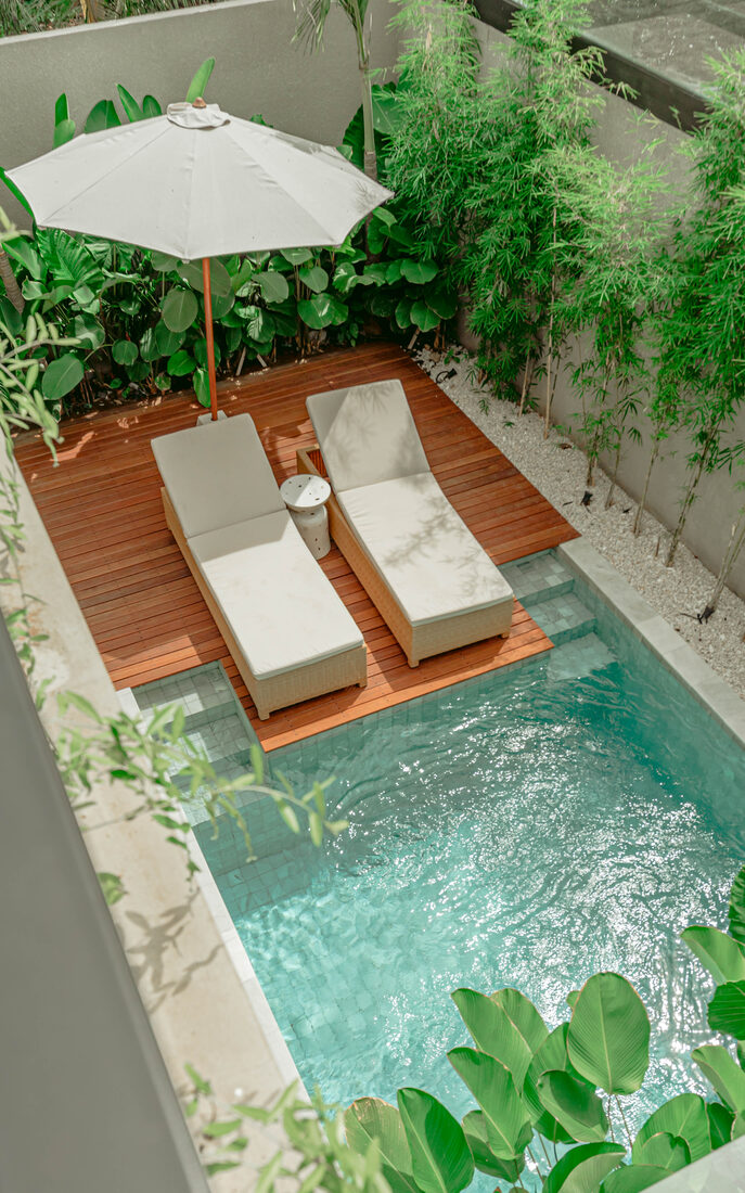 Private pool from above